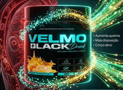 Velmo Black Drink-Sabor Tangerina (150g) 