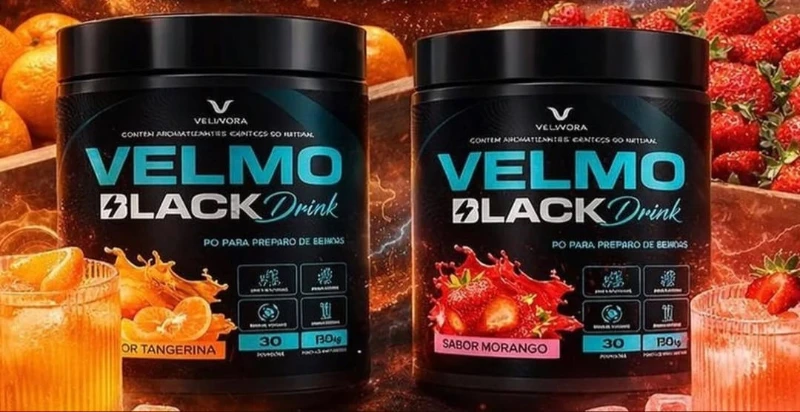 Velmo Black Drink Combo (Morango & Tangerina)-150G
