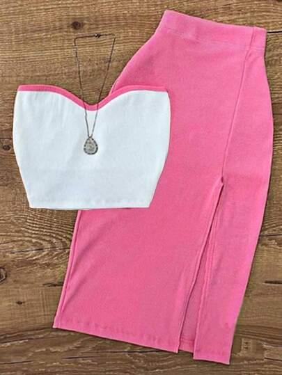 Conjunto de Top Ombro