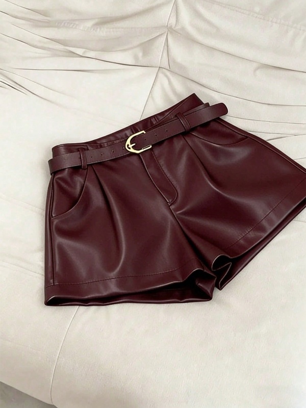 INAWLY Shorts Plissados de Cintura. 