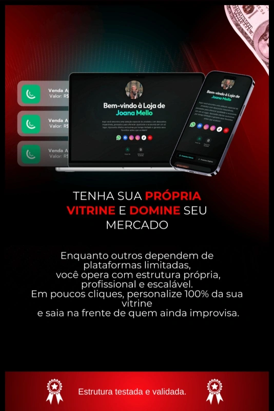 SUA VITRINE PROFISSIONAL PARA VENDER SEUS PRODUTOS